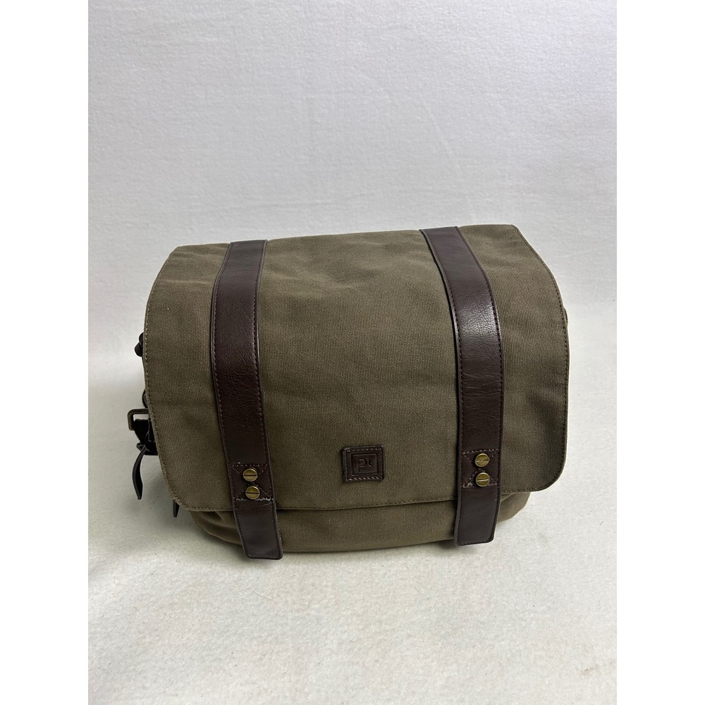 Gorpcore Pt Unisex OS Olive Green Canvas Messenger Bag Field Satchel Utility